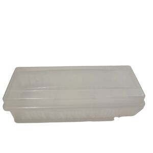 Alpha Vintage 15 CASSETTE TAPES Clear Plastic Storage Box CASE Holder